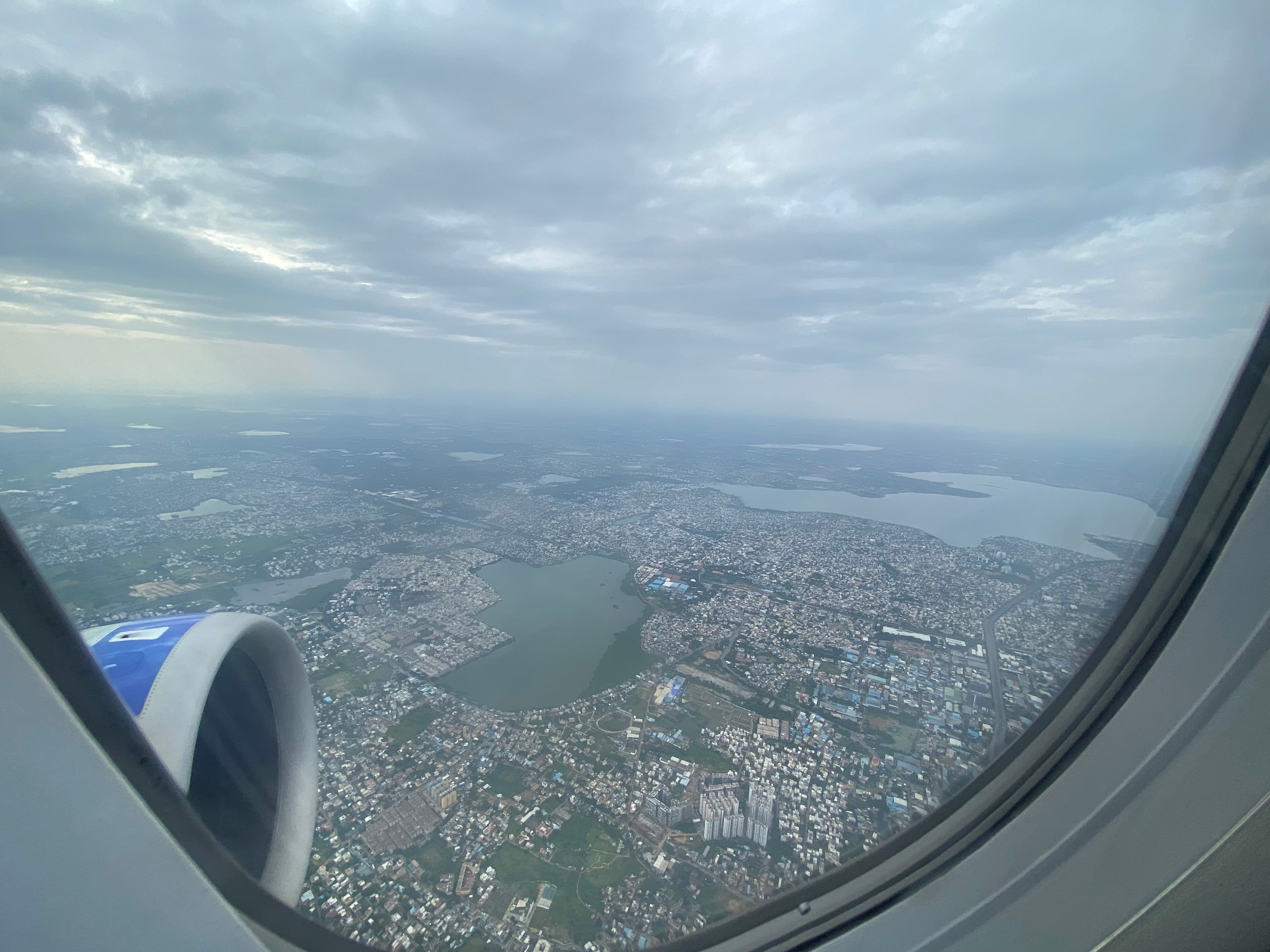 Airplane view of Chennai